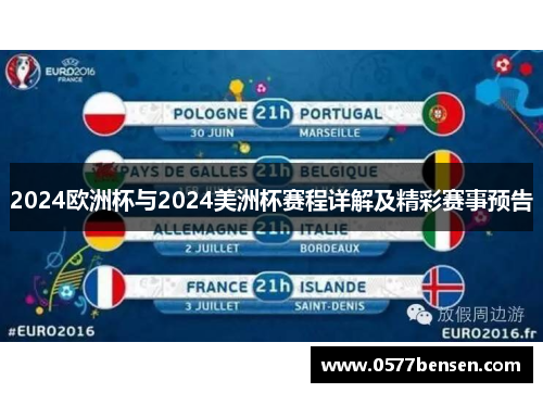 2024欧洲杯与2024美洲杯赛程详解及精彩赛事预告